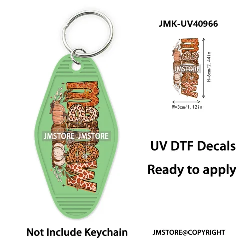 Mama Mini Halloween Spooky Ghosts UV DTF Motel Keychain Decal Ready To Ship Durable Transfer Stickers Prints For Hotel Keychain