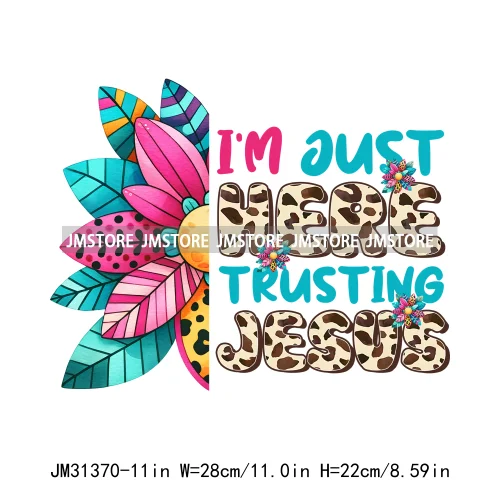 Be The Light Bible Verse Jesus Cross Christ Floral Religious Faith Motivational Spirit Iron On DTF Transfer Stickers For T-shirt