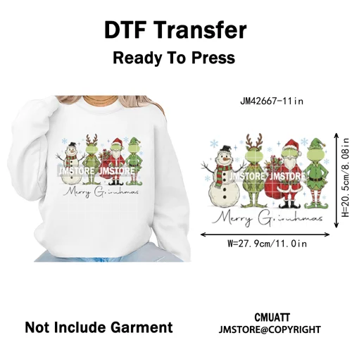 Magical Cartoon Girly Christmas Season Coquette Xmas Holiday Iron on DTF Washable Transfers Stickers Ready to Press for Textiles