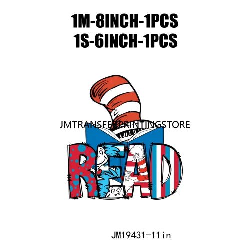 Read Across America Cool Story Bro Decals Teacher Of All Things Learn Read Know DTF Transfer Stickers Ready To Press For Hoodies