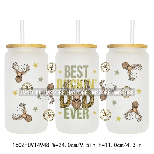 Dad Daily Affirmations Father's Day 16OZ UV DTF Cup Wrap Ready To Apply Waterproof Transfer Sticker For Libbey Glass Can Tumbler