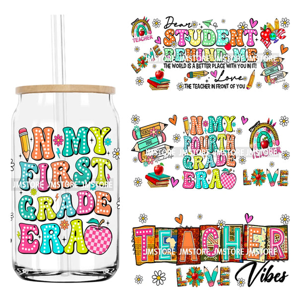 School Student Teachers Day 16OZ UV DTF Cup Wrap Transfers Stickers Custom Labels Durable Waterproof Logo For Libbey Glass Can
