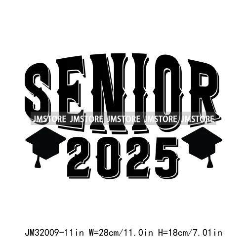 Twenty 25 Graduate Senior 2025 College Graduation Season Iron On DTF Heat Transfer Stickers Ready To Press For Clothes Bags