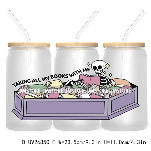 Spooky Girlie Halloween 16OZ UV DTF Cup Wrap Transfer Stickers Custom Durable Waterproof Labels For Libbey Glass Can Self Love