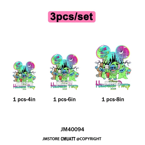 Happy Halloween Season Pumpkin Skull Cartoon Character Girly Evil Queen Iron on DTF Transfer Stickers Ready to Press for Textile