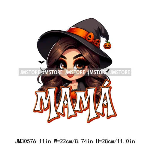 Halloween Spooky Horror Cartoon Mama Character Printing Iron On DTF Transfers Stickers Ready To Press For Sweatshirts