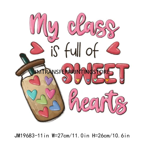 Valentine Heart Stanley Inspired Holiday Love DTF Transfer Iron On Heat Press Sticker For Tshirt