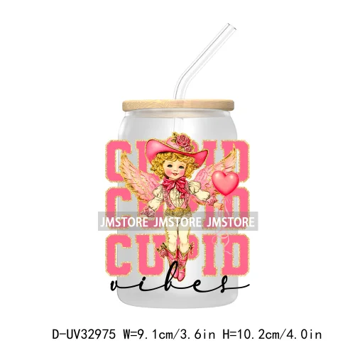 Coquette Valentine Heart Love XOXO Valentine's Day UV DTF Transfer Stickers Decals For Libbey Cold Cups Mugs Tumbler Waterproof