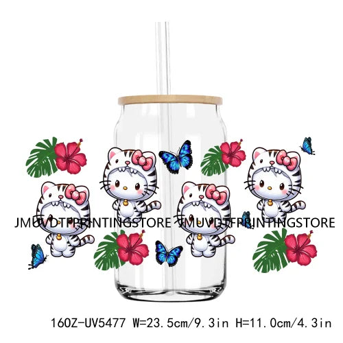 Cartoon Mouse Couple Playing Baseball UV DTF Sticker For 16OZ Libbey Glass Cup Can Wrap Transfer Stickers Custom Labels DIY Logo