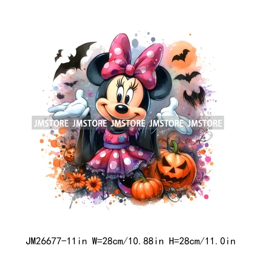 Wholesale Cartoon Character Pumpkin Halloween Scary Vibes Thermal Logo DTF Iron On Transfer Stickers Ready To Press For Clothing