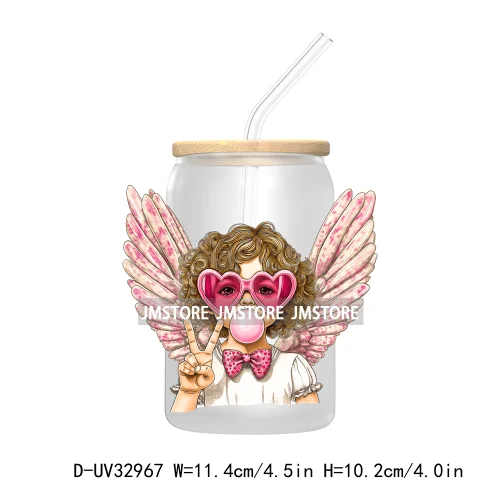 Coquette Valentine Heart Love XOXO Valentine's Day UV DTF Transfer Stickers Decals For Libbey Cold Cups Mugs Tumbler Waterproof