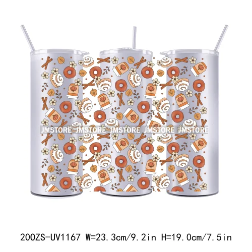 Cozy Season Fall Thanksgiving UV DTF Tumbler Wraps Durable Ready To Apply Transfer Stickers For 20OZ Straight Skinny Tumblers