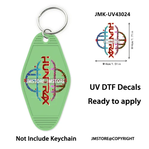 Christmas Kpop Team Demon Hunters Movie UV DTF Keychain Decals Ready To Apply Waterproof Durable Wraps For Hotel Motel Keychain