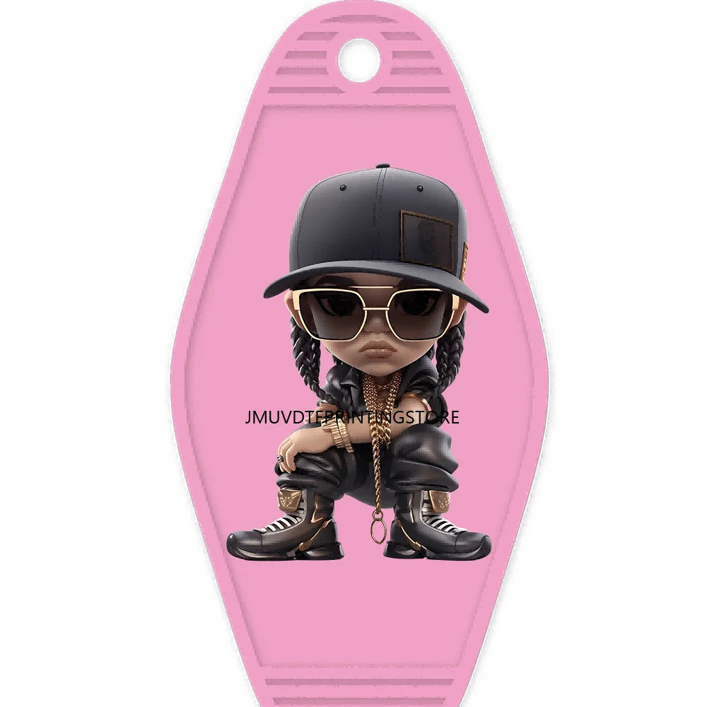 Black Girl Magic High Quality WaterProof UV DTF Sticker For Motel Hotel Keychain Urban Street  Girls Life