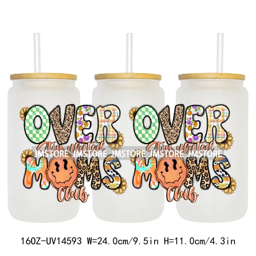 Howdy Western Mama Cowhide UV DTF Wraps Transfer Sticker Selfadhesive Waterproof High Quality For 16OZ Libbey Glass Can Tumbler