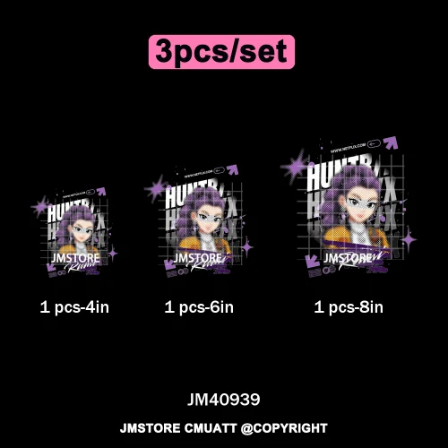 Cartoon Girl Dinner Kpop Merch Idol Band Group Music Movie Iron on DTF Washable Transfers Stickers Ready to Press for Textile