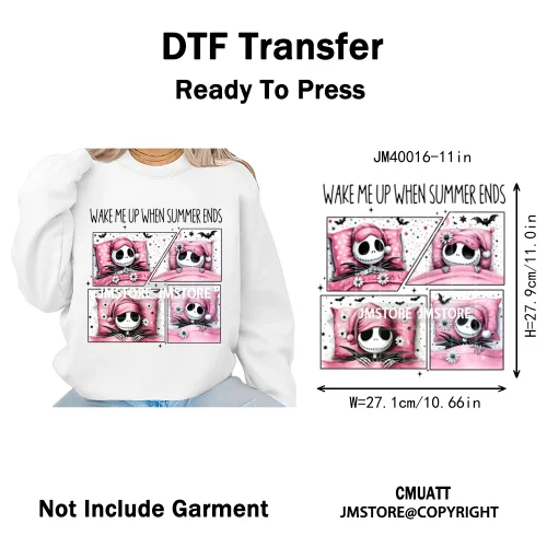 Old School Halloween Horror Movie Killer Bad Queen Thug Life Iron on DTF Washable Transfers Stickers Ready to Press for Clothes