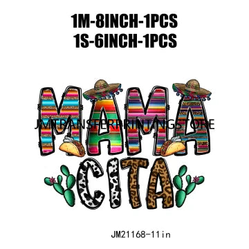 Viva Mexico Cinco De Drinko Logos Mama Cita Cowhide Western Spicy Taco Bout Party Iron On DTF Transfer Stickers For Sweatshirt