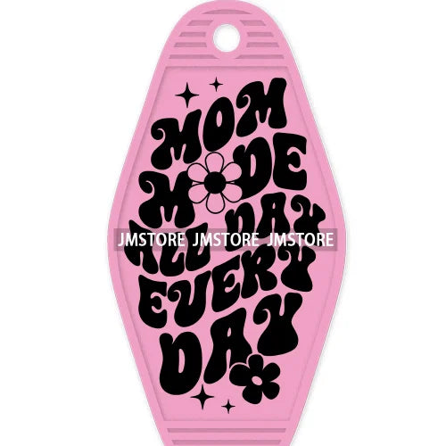 Mama Needs Coffee Mom Life High Quality WaterProof UV DTF Sticker For Motel Hotel Keychain Mother's Day