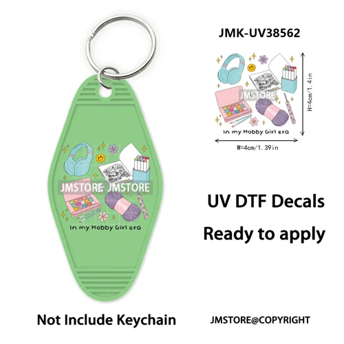 Back To School Teacher Coquette Bow UV DTF Motel Keychain Wraps Ready To Apply Waterproof High Quality Hotel Keychain Decals