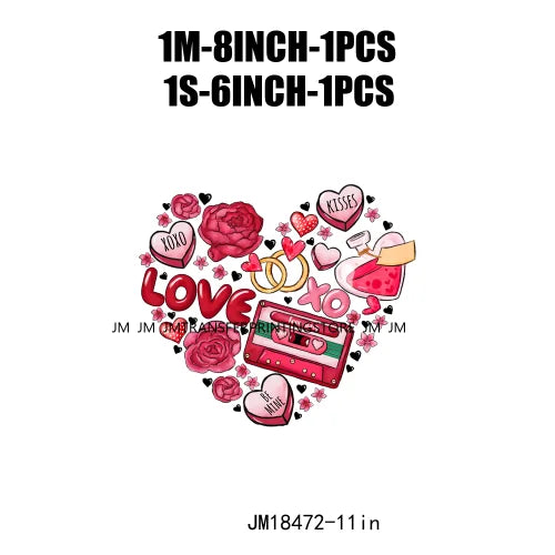 Cupid’s Love Lodge Designs Succa For You Love My Gnomies DTF Western Valentines Quotes Plastisol Transfer Stickers For Clothing