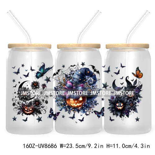 Witching Hour Cocktail Club 16OZ UV DTF Cup Wrap Transfer Stickers Halloween Custom Labels Waterproof Logo For Libbey Glass Can