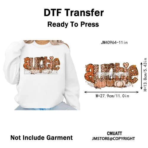 Coquette Preppy Fall Leopard Mama Floral Amen Autumn Pumpkin Season Iron on DTF Transfers Stickers Ready to Press for Textile