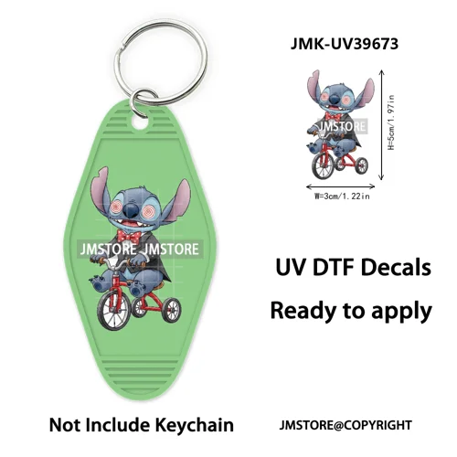 Horror Cartoon Halloween Pumpkin UV DTF Motel Keychain Decals Ready To Ship Durable Transfer Stickers Prints For Hotel Keychain