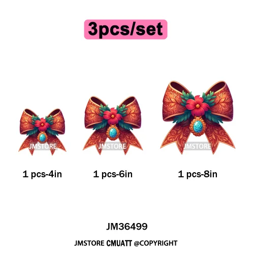 Colorful Princess Vibes Coquette Girly Kids Pastel Bows Printed Decals Iron on DTF Transfer Stickers Ready to Press for Clothes