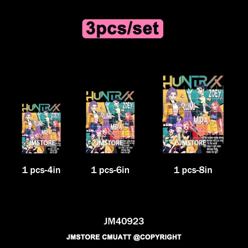 Music Kpop Group Lover Anime Fans Boys Girls Hunters Inspired Iron on DTF Washable Transfers Sticker Ready to Press for Clothing