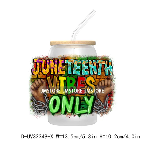 I'm Black History Black Nurse Teacher Magic Juneteenth 1865 UV DTF Transfer Stickers Decals For Libbey Cold Cups Mugs Tumbler