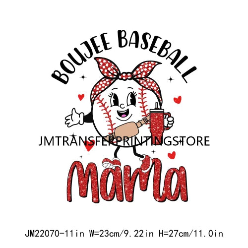 New Baseball Softball T-Ball Mama Sport Season Patches Logos That's My Boy DTF Transfer Stickers Ready To Press For Hoodies