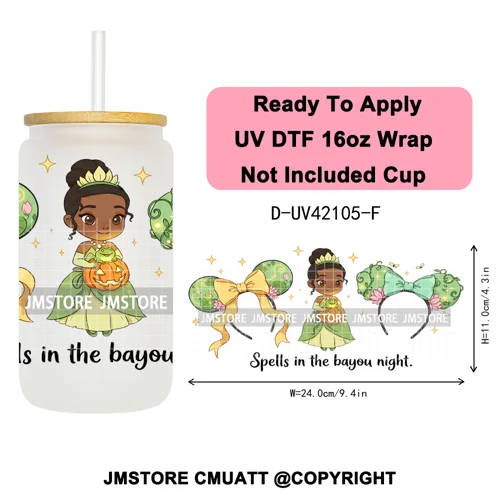 Mouse Halloween Villain Girly Cartoon Princess 16OZ UV DTF Cup Wraps Ready To Apply Transfer Stickers For Libbey Glass Can Mugs