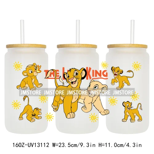 Cartoon Lion Magic King UV DTF Wraps Transfer Sticker Selfadhesive Waterproof High Quality For 16OZ Libbey Glass Can Tumbler