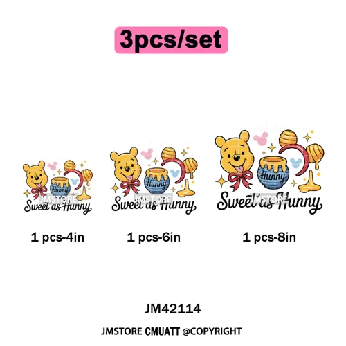 Colorful Mouse Headbands Cartoon Animal Princess Character Iron on DTF Washable Transfers Stickers Ready to Press for Clothes