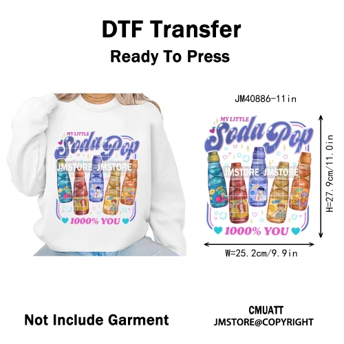 Kpop Movie Style Soda Pop Demon Inspired Movie Girl Dinner Iron on DTF Washable Transfers Stickers Ready to Press for Hoodies