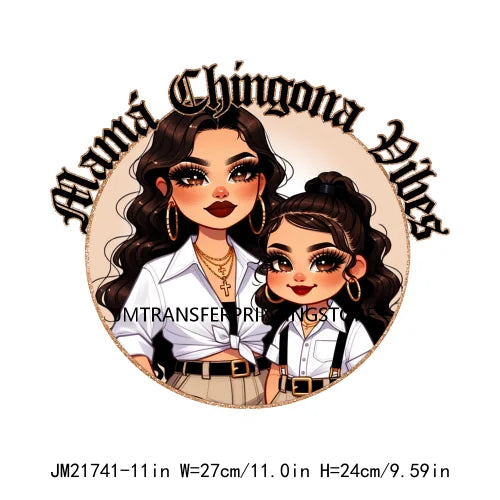 Iron On I'm Not A Regular Mom I'm A Chingona Mom Latina Mexican Proud Papa Graduate Chicano DTF Transfer Stickers For Clothes