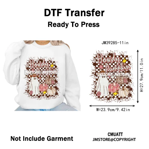 Witchy Goose Howday Pumpkin Boo Ghost Spooky Season Coquette Halloween Iron on DTF Transfers Stickers Ready to Press for Clothes