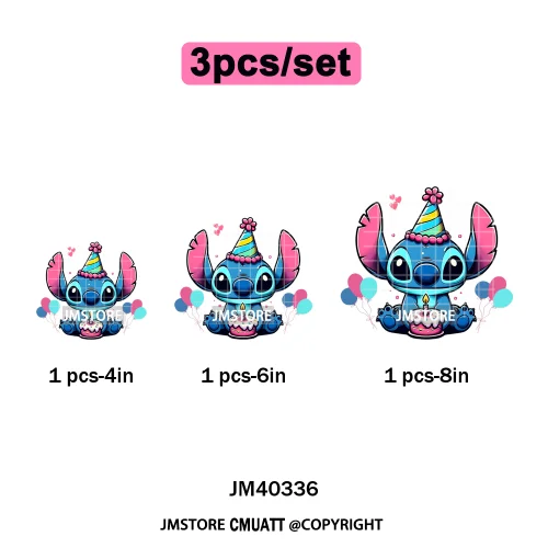 Trendy Cartoon Animal Characters Lover Cold Peel Logos Iron on DTF Washable Transfers Stickers Ready to Press for Hoodies Bags