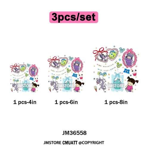 Colorful Animal Coquette Mirror Bracelet Cartoon Character Printing Iron On DTF Transfers Stickers Ready To Press T-shirts Bags