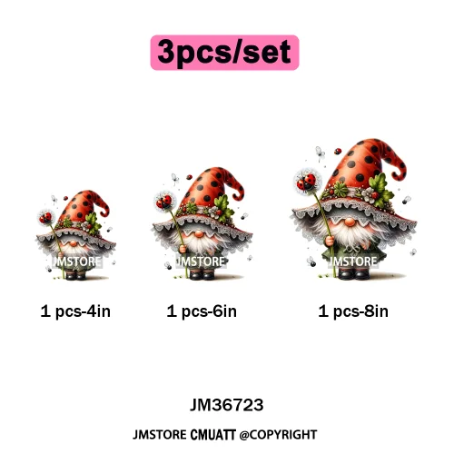 Spooky Scary Witch Girly Animal Flower Strawberry Gnomes Iron on DTF Washable Transfers Stickers Ready to Press for Hoodies Bags