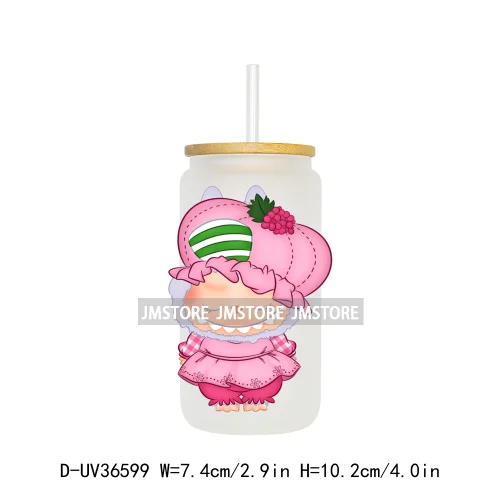 Baby Cartoon Character Coquette UV DTF Transfer Stickers Decals Ready To Apply Waterproof For 16OZ Libbey Glass Can Cups Tumbler
