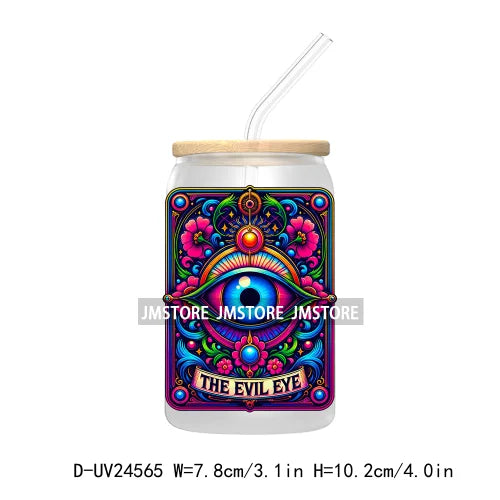 Mexican Culture Tarot Card UV DTF Transfer Stickers Decals For Libbey Cold Cups Mug Tumbler Waterproof DIY Craft Latina Skeleton