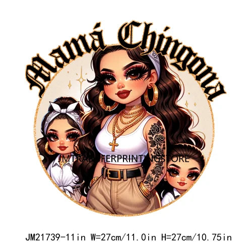 Iron On I'm Not A Regular Mom I'm A Chingona Mom Latina Mexican Proud Papa Graduate Chicano DTF Transfer Stickers For Clothes