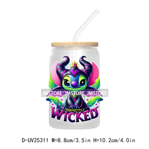 Cartoon Halloween Witch Princess UV DTF Transfer Stickers Decals For Libbey Cold Cups Mugs Durable Waterproof Custom Logo Labels