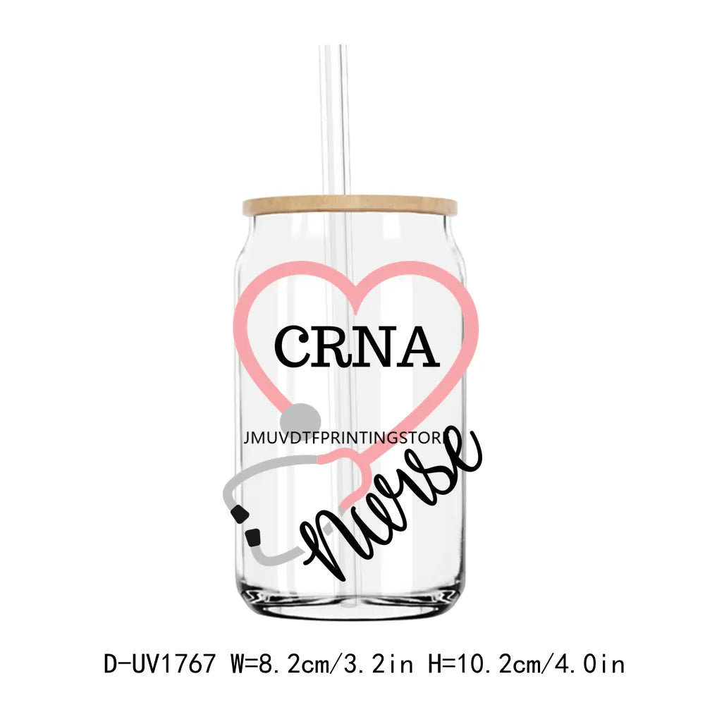 Medical NICU Nurse UV DTF Transfers Stickers Decals For Libbey Cold Cups Mugs Tumbler Pharmacist Life Waterproof DIY Craft