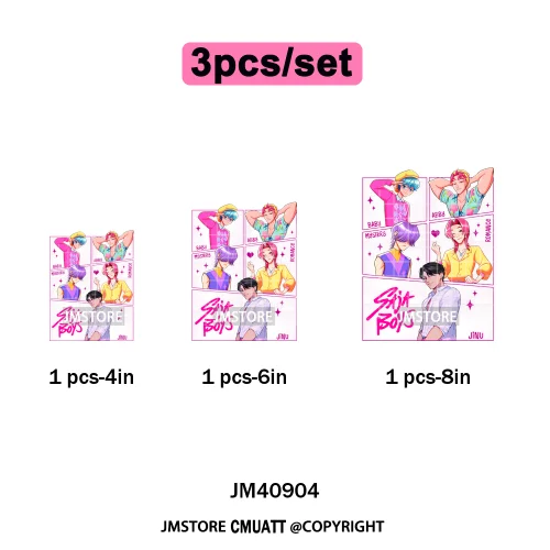 Music Kpop Group Lover Anime Fans Boys Girls Hunters Inspired Iron on DTF Washable Transfers Sticker Ready to Press for Clothing