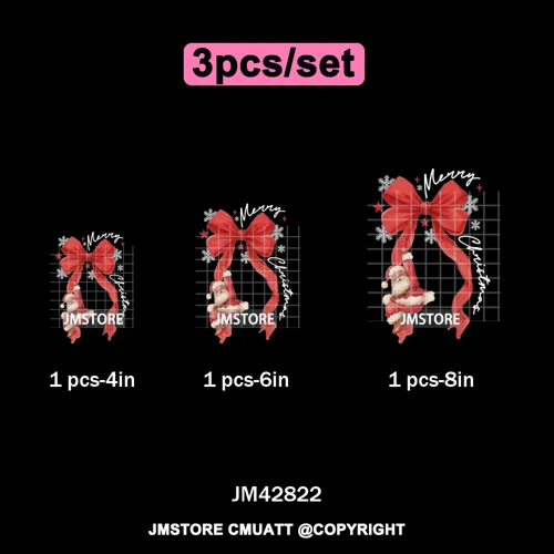 Funny Christmas Tree Coquette Holly Jolly Merry and Bright Festive Lover Iron on DTF Transfer Sticker Ready to Press for Hoodies