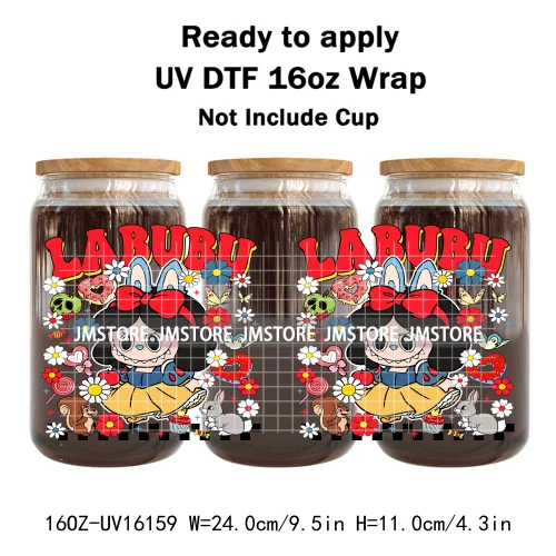 Colorful Cartoon Monster Dolls Princess UV DTF Stickers Ready To Transfer Cup Wrap Custom Labels For Libbey Can Glass Tumbler