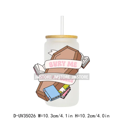 New Positive Quotes Bookish UV Sticker Decals For Libbey Cold Cups Mugs Tumbler Transfer Stickers Waterproof High Quality Labels